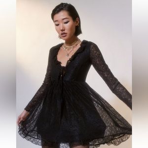 Urban outfitters Janet lace long sleeve mini dress